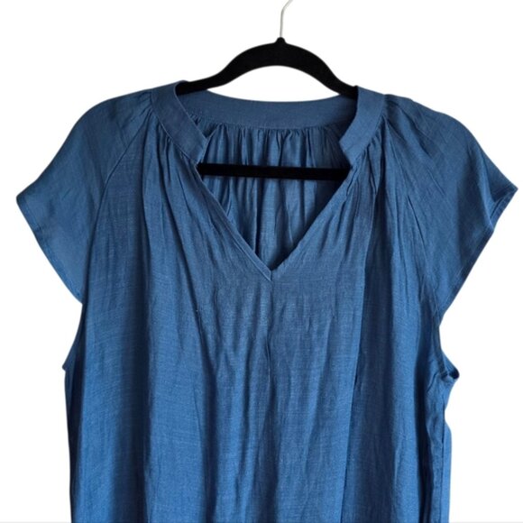 Cupshe Blue Relaxed Tunic Swim Coverup Sz Medium NEW - Picture 6 of 13